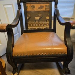 Large Heavy Hand Carved Rocker 