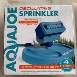 Aqua Joe 20-Nozzle Max Coverage Adjustable Gear Driven Oscillating Sprinkler