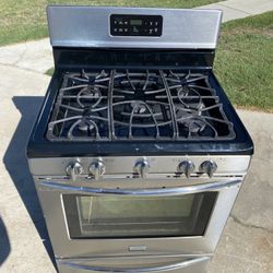 30” Stainless Steel Freestanding Gas 5 Burners Stove Convection Oven 
