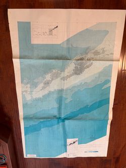 Vintage UNALASKA Alaska Aleutian Arc Bathymetric Map ESSA 36.5x58.5”