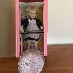 Porcelain Vintage Musical Doll 