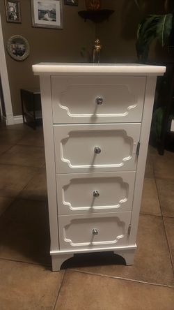 White 4-Drawer Accent Chest