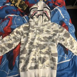 Bape jacket double hood