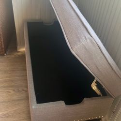 Fabric Bench With Storage 