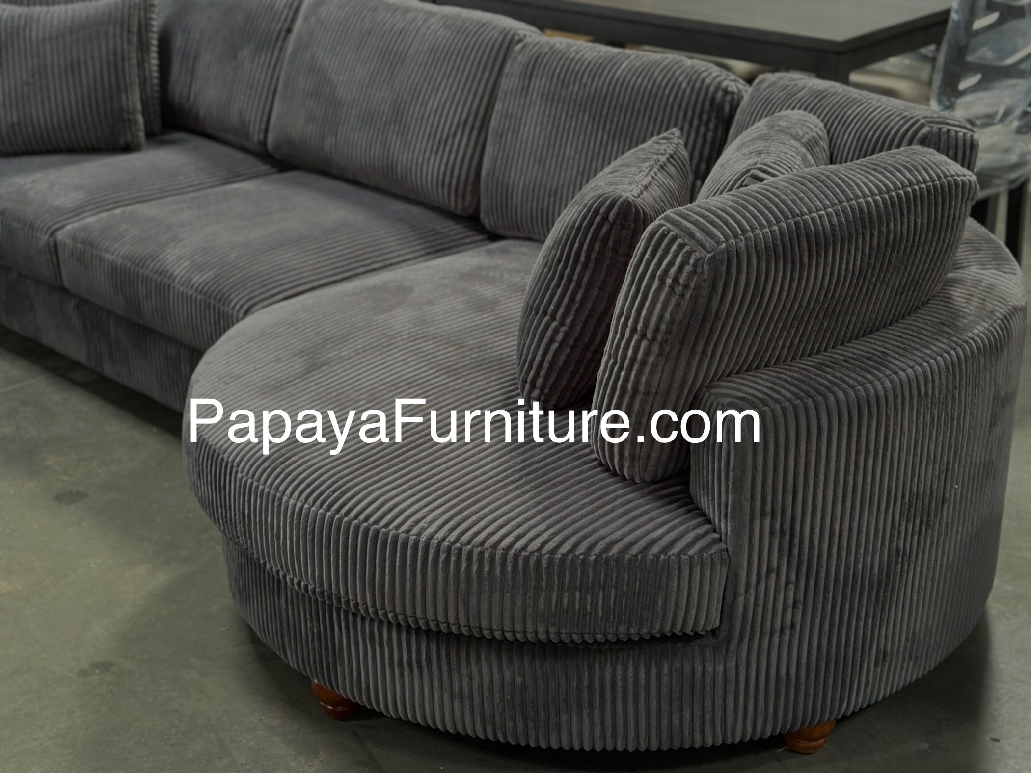 New 125” Sectional Sofa With LARGE chaise Modern Furniture Ashley Style Designer Minimalist Sofa Dark Grey