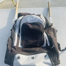 Rawlings Baseball Softball Backpack Side Pockets For Bats Plenty If Pockets For All Your Gear