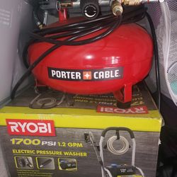 Porter Cable Air Compressor/ 1700 Pressure Washer/ 3500 Generator 