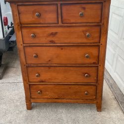 Six Drawer, All Wood Dresser