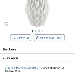 Large White vase 