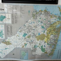HUGE Monmouth County Map 1996