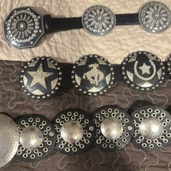 Woman Western Concho’s Leather Belts