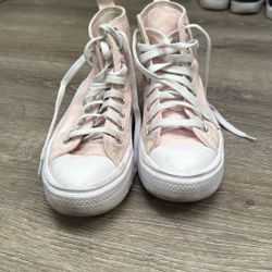 Girls Pink Platform Converse Size 4