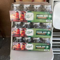 Mason Jars 12 Pint 16 Ounces Regular Mouth