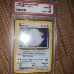 Chansey Base Set Holo PSA 10