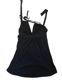 Contour black halter A-line dress, L. EUC.