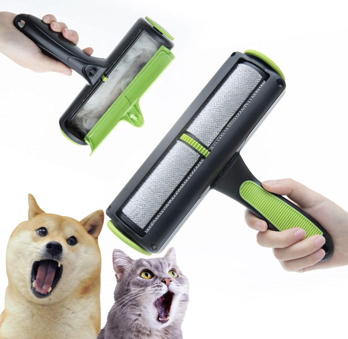 Brand new! Pet Hair Remover for Couch, Reusable Dog Cat Hair Remover Roller Brush for Clothes, Bedding, Non-Slip Handle Grip for Comfort Remove Experi