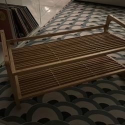 Shoe Rack in Natural Oak Finish 