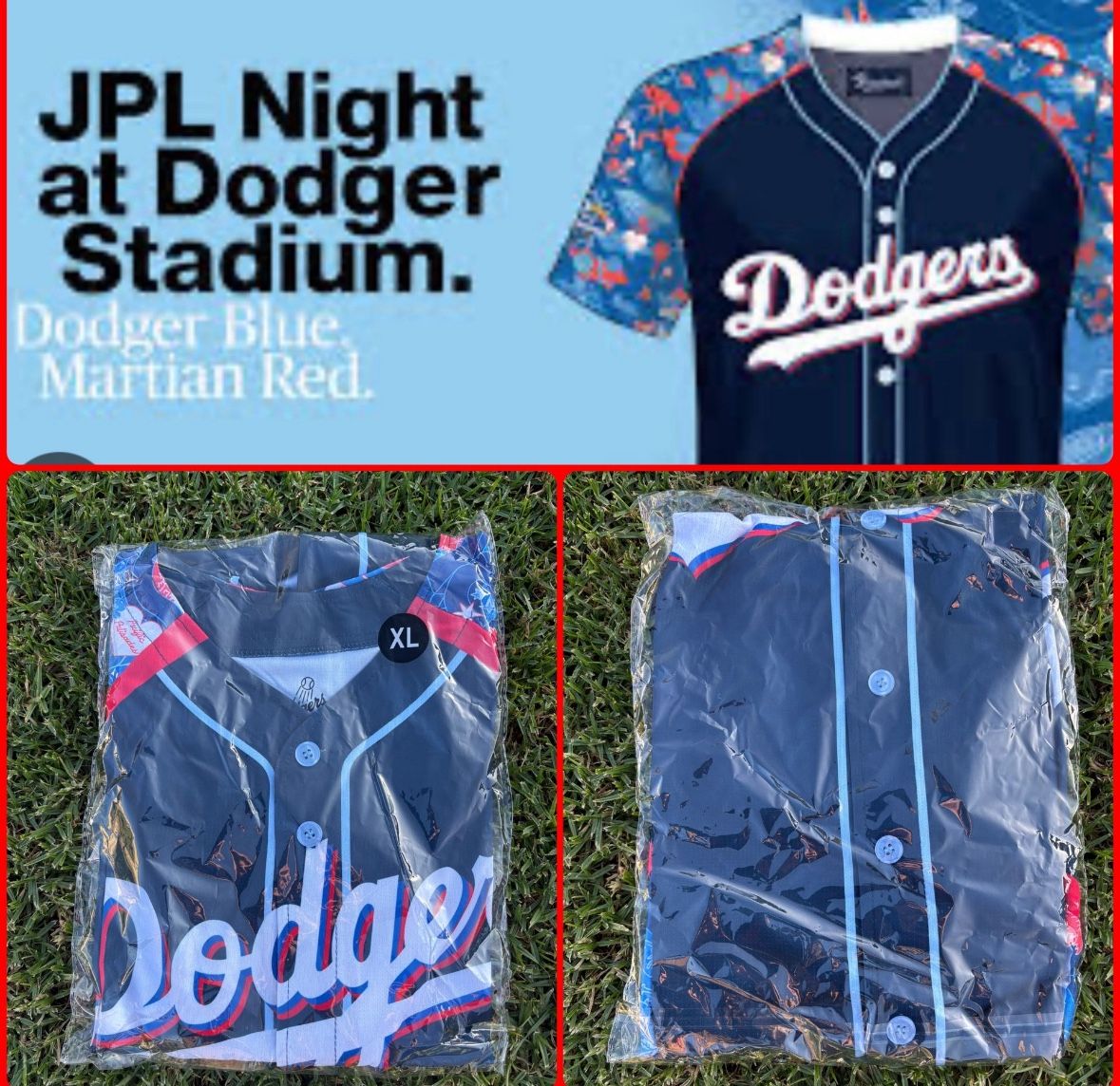 Los Angeles Dodgers JPL Night XL Jersey 2025