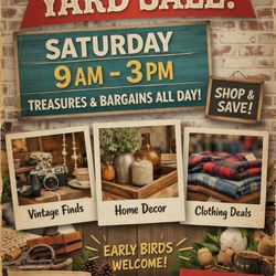 Small Business Yard Sale Vintage And More! 