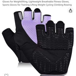 Sunnex Gym Gloves for Women, Workout Gloves Women, Fingerless Gloves for Weightlifting, Lightweight Breathable Fitness Gloves, Sports Gloves for Train