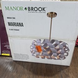 Manor Brook Mariana 6-Light White Pendant