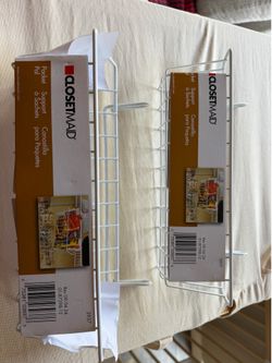 Closetmaid Large Packet Pal White Metal Helper shelf