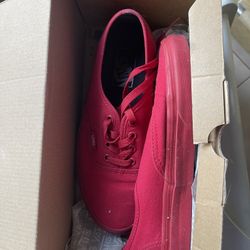 Vans Red And Black Size 7 Women’s