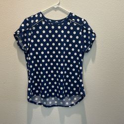 Women’s Top - Blue Polka Dot