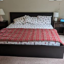 IKEA king bed with free mattress