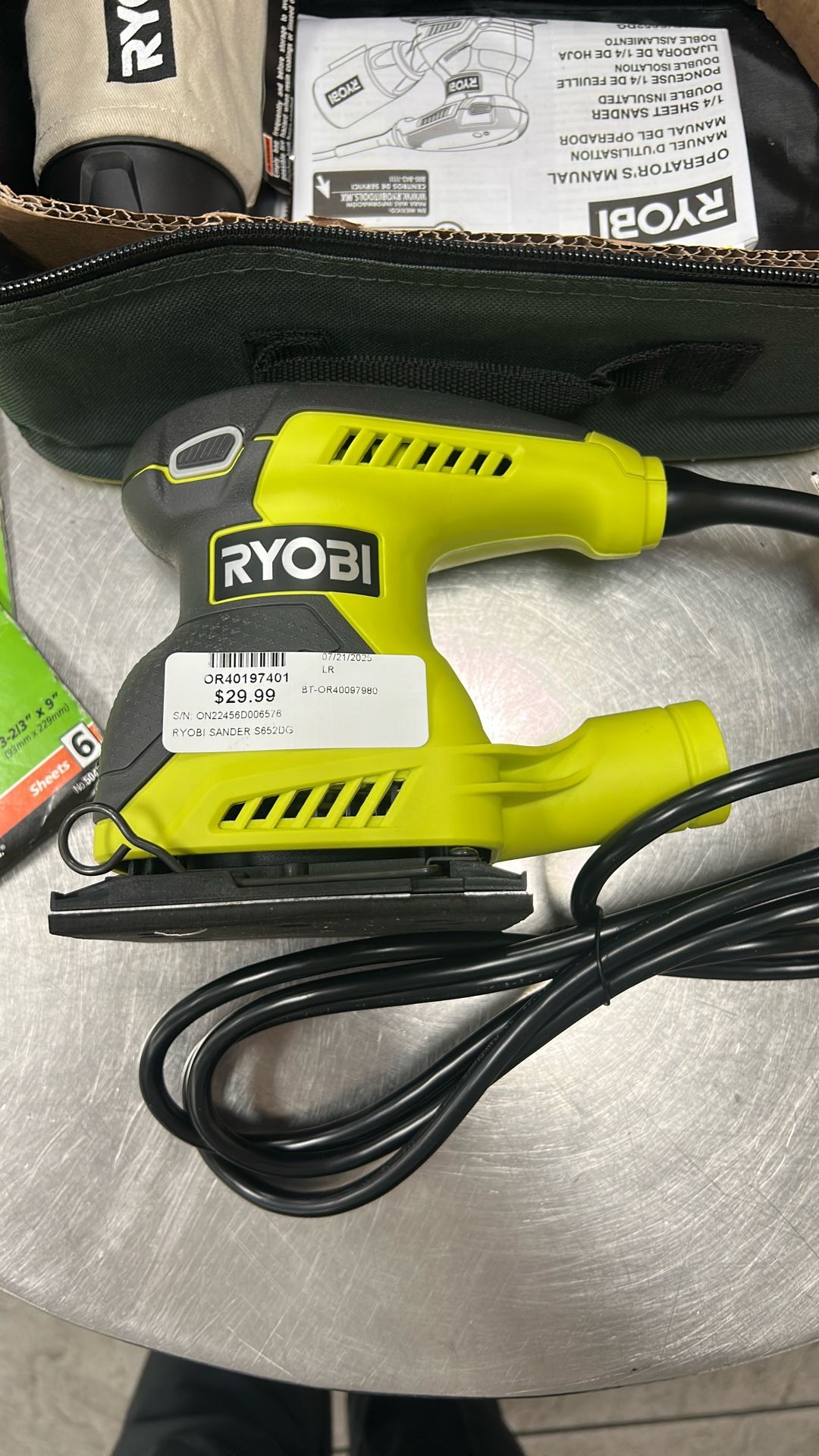 Ryobi Sander (new)