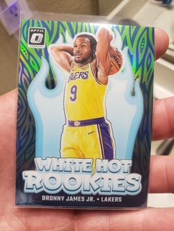 Bronny James *Lime /199* White Hot Rookies NBA Optic Basketball Los Angeles Lakers 