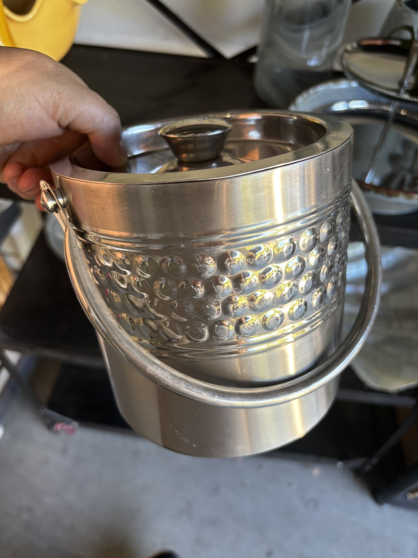 Double sided insulated Ice Bucket Or bottle, wine, or champagne bottle cooler