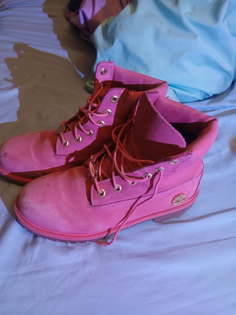 Pink Timberland Boots