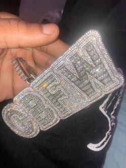Iced out 4 letter PENDANT real diamonds
