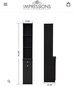 Cabinet black  / vanity / Storage