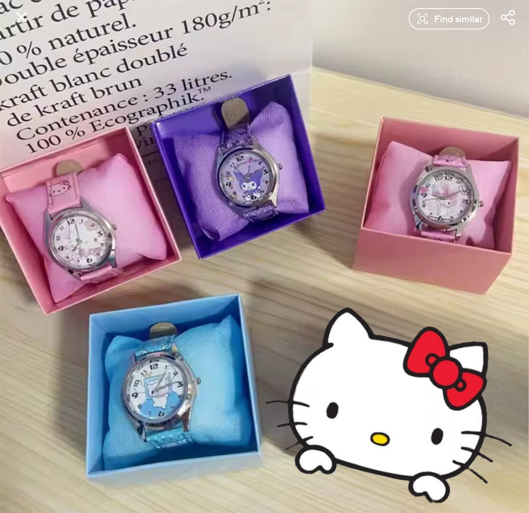 Sanrio Hello Kitty and Friends Kuromi, My Melody, Cinnamoroll Kawaii Children's Quartz Watch- Graduation Gift 🎀✨️ ⌚️