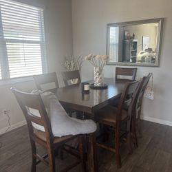 Dining Room Set High Top Setting  W/8 Chairs 