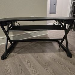 Stand/Sit Wood/metal Desk. Good Condition 