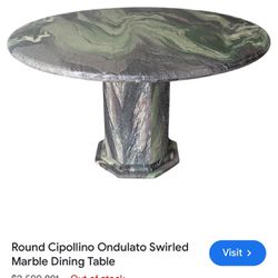 Round Cipollino Ondulato Swirled 