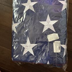 G128 8x12 Ft American Flag Deluxe TearProof Series, Featuring Super Tough Spun Polyester, Embroidered Stars, Sewn Stripes
