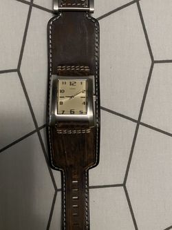 Guess Leather Band Watch