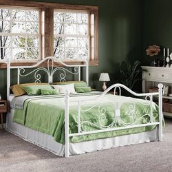 Full Size Bed Frame with Headboard,Metal Bed Frame with Butterfly Pattern Design