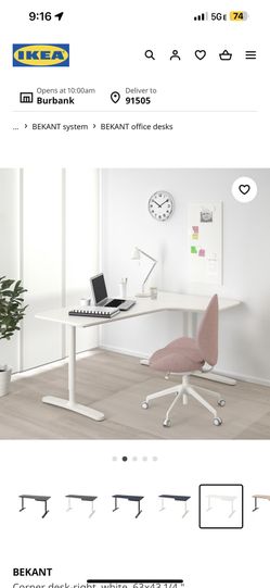 White Ikea Corner Desk