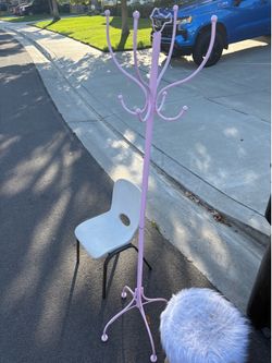 Free on curb in Eastvale - Pink Coat Rack