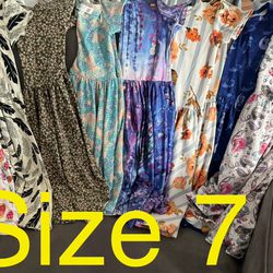 Dresses Size 7 DotDot Smile, Lularoe Or Children’s Project Brand