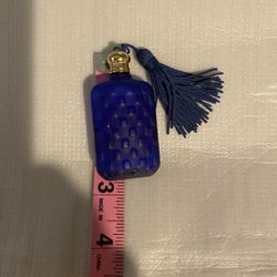 Blue Vintage Glass Parfumerie Bottle
