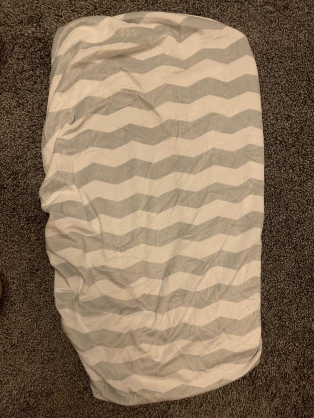 Super soft Chevron changing table pad cover!