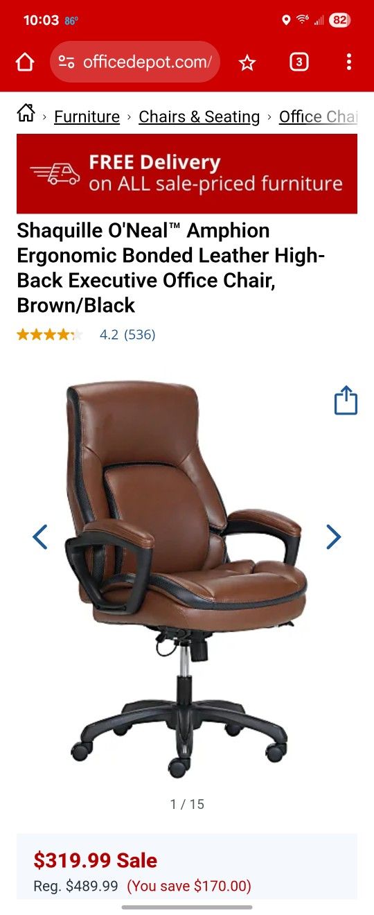 "Shaquille O'Neal Amphion Office Chair"