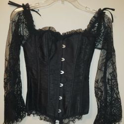 Lace Steampunk Woman Corset Top Size Medium Gothic Vampire Romance