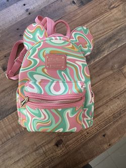 Disney Parks Pink Swirl Loungefly Mini Backpack